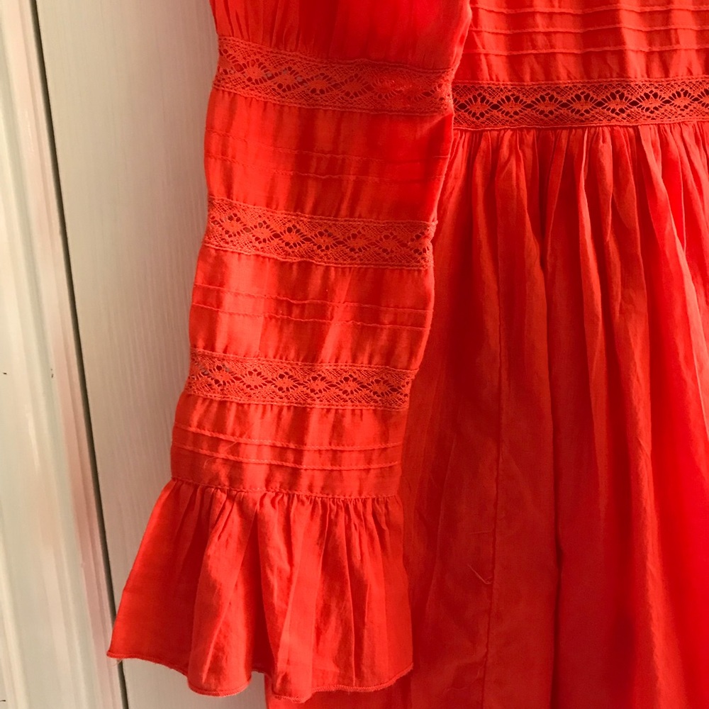 Free People Red Embroidered dress - Picture 6 of 7